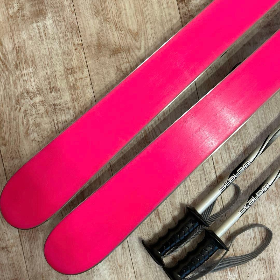 ◾️カービングスキーセット　スキー板113㎝ ブーツ22㎝　子供用　ジュニア用