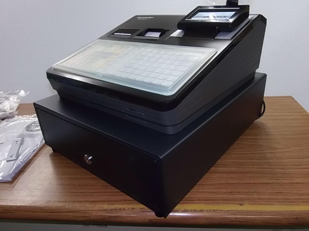 新品人気の黒224飲食向フルフラットXE-A417Bシャープインボイスレジスター