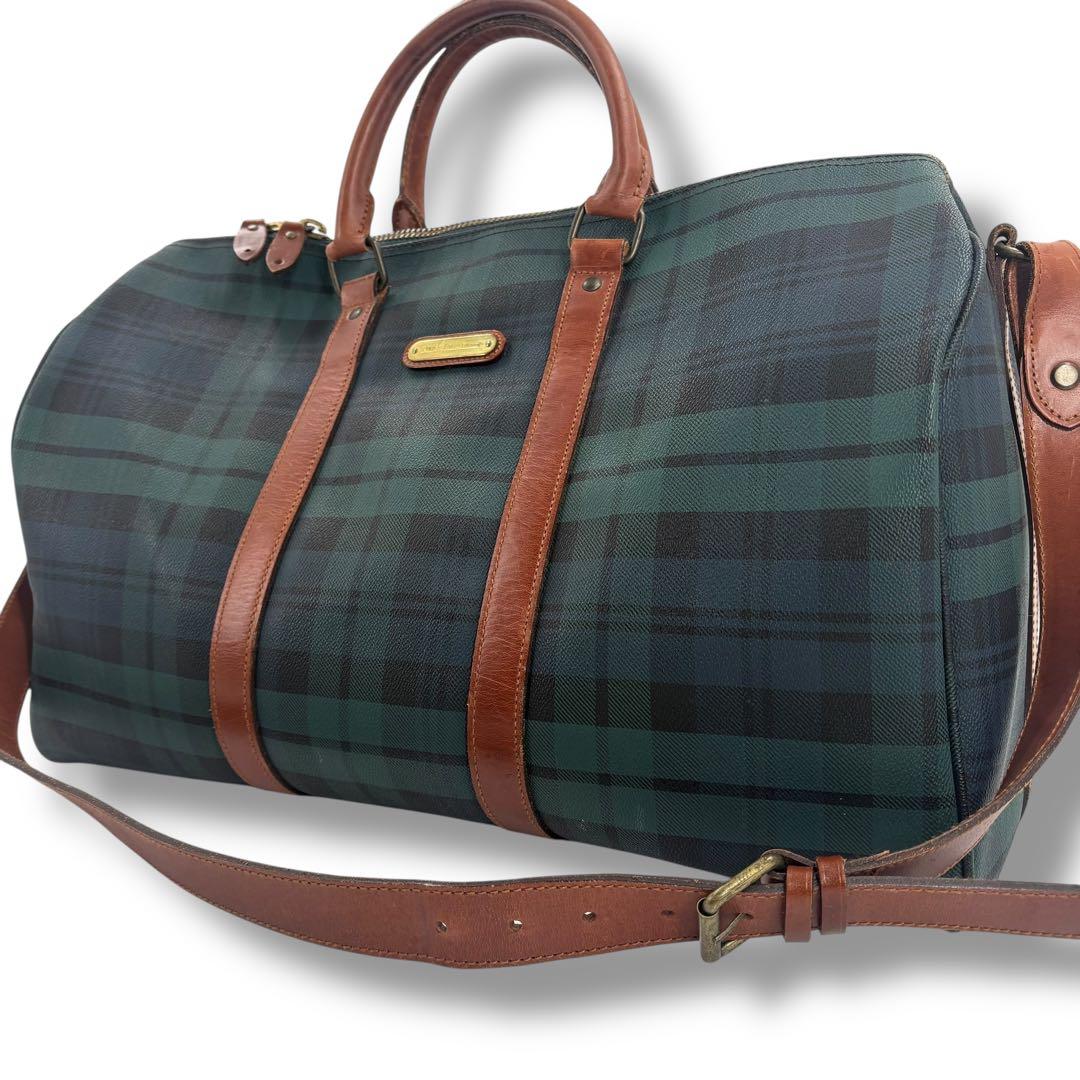 美品　ポロラルフローレン　ボストンバッグ 2way グリーン　PVC 旅行536