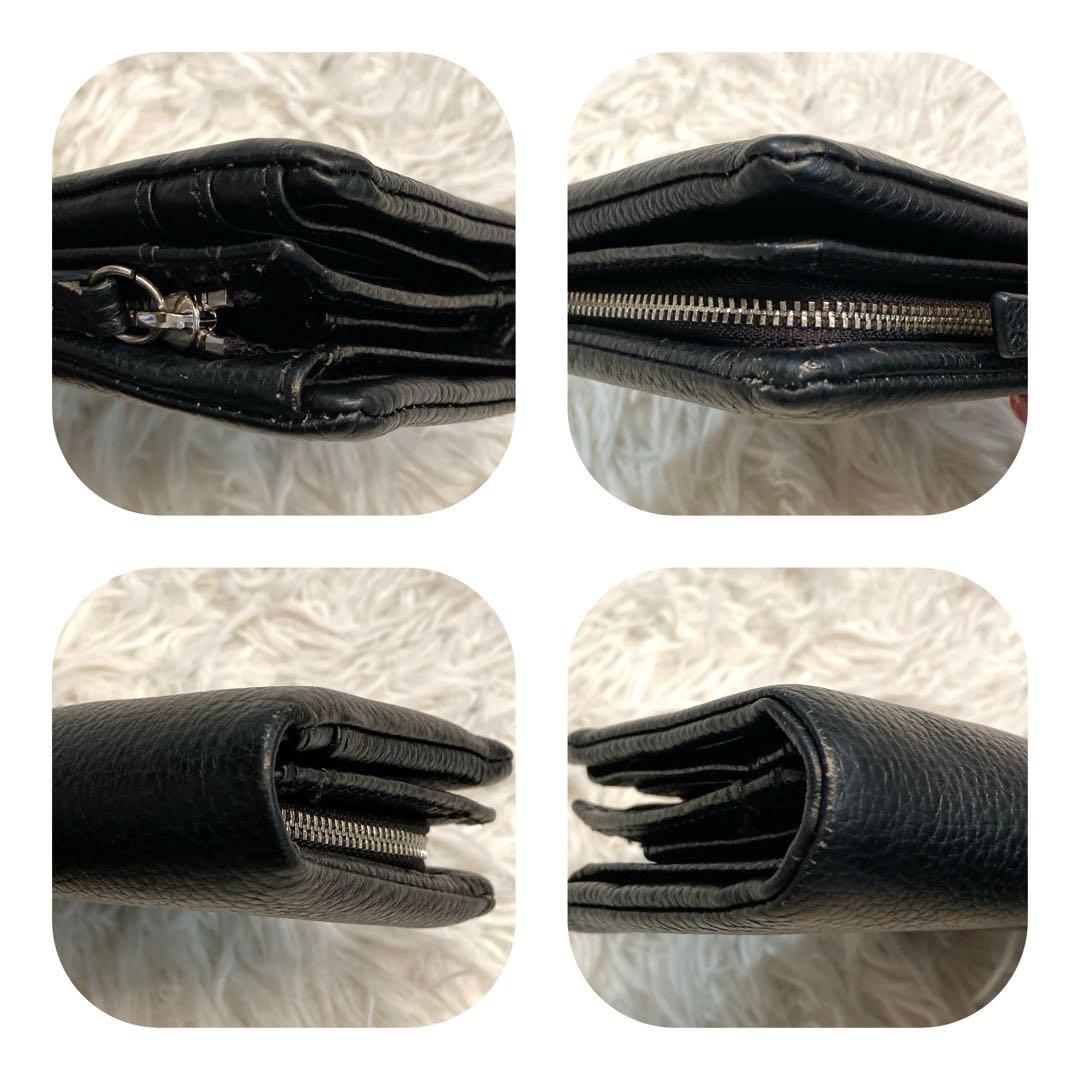 【美品】ear PAPILLONNER×PEZ 刺繍　二つ折り財布 黒