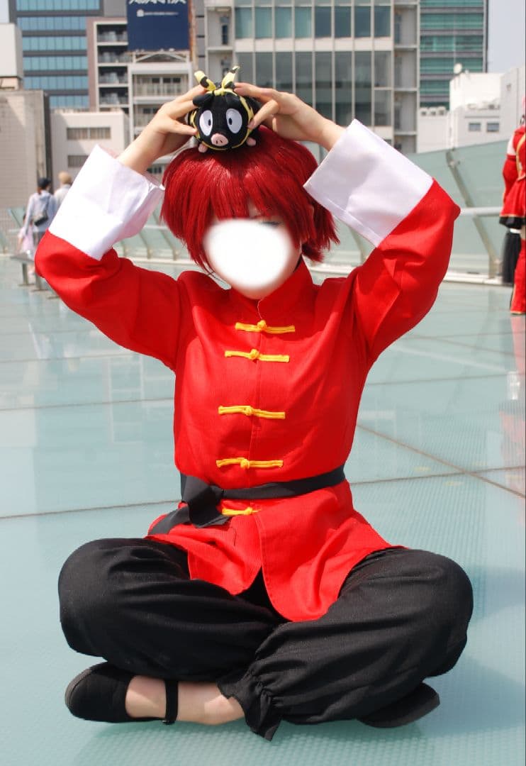 らんま½早乙女らんまコスプレ衣装、ウィッグ、靴セット