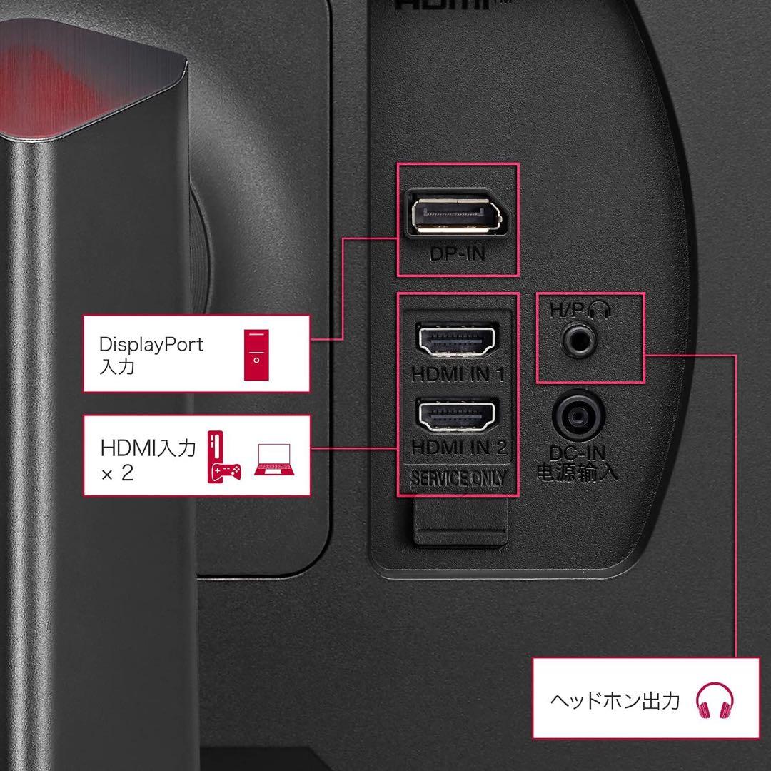 LG ゲーミングモニター 27型 2KWQHD IPS 165HZ 1msGTG