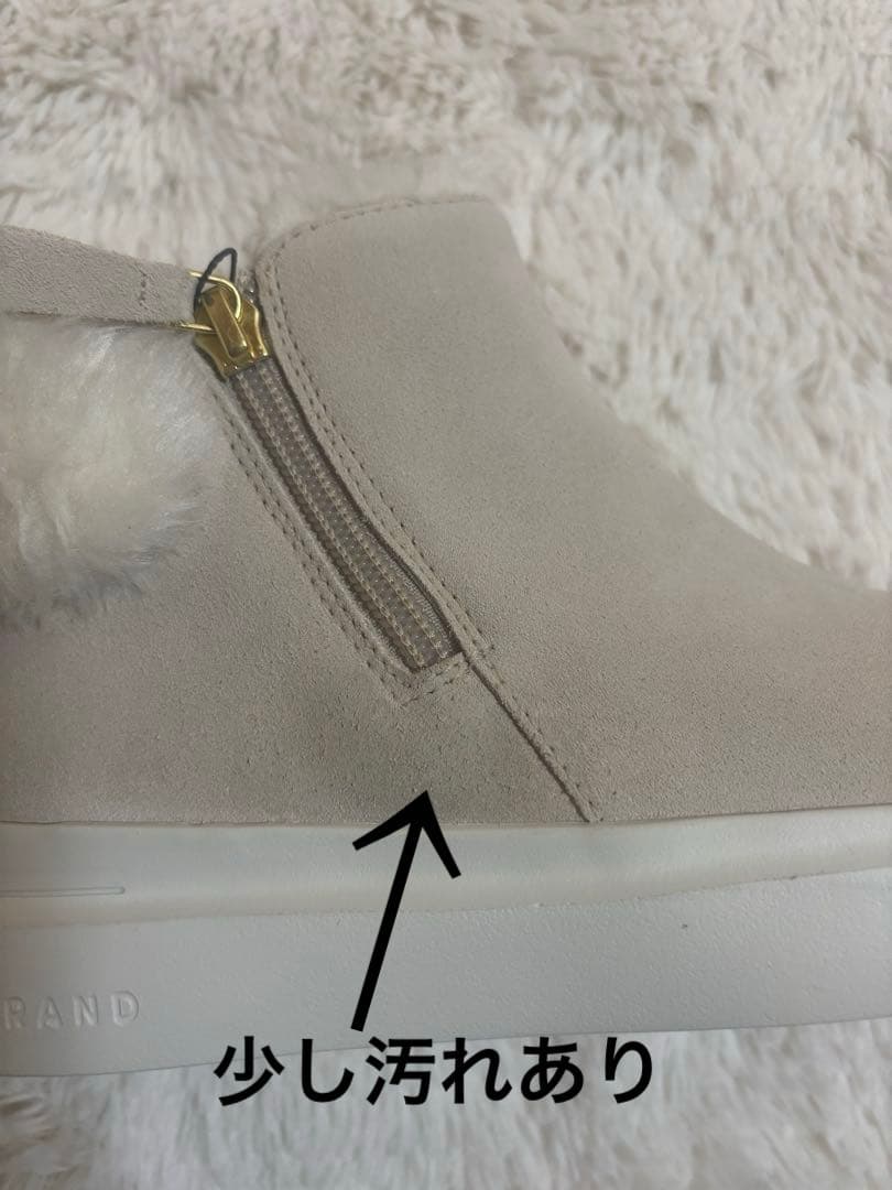 Cole Haan スエード ムートンブーツ ライトグレー