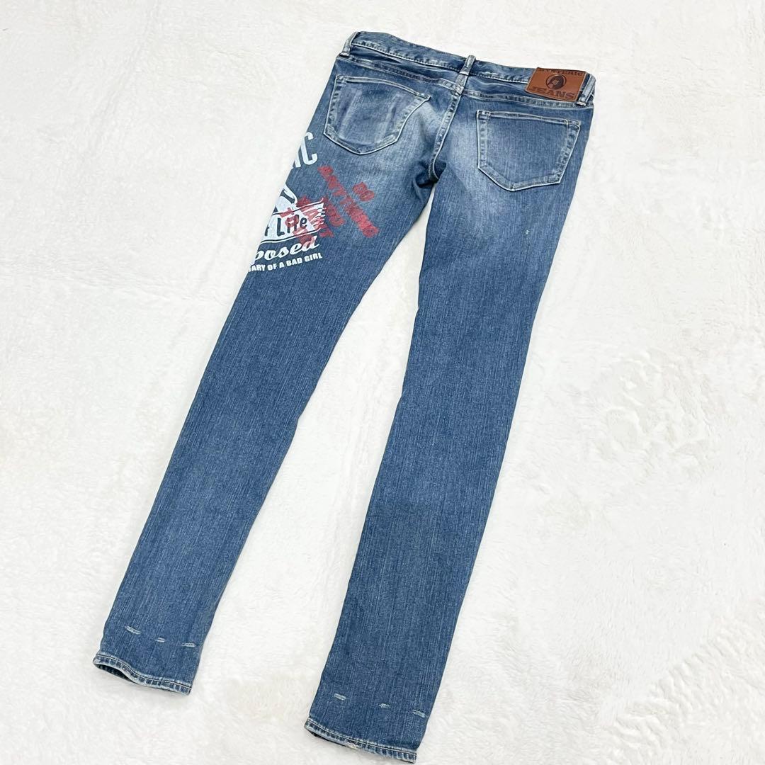 ヒステリックグラマー　ヒスガール　プリント　スタッズ　デニム　総柄　S