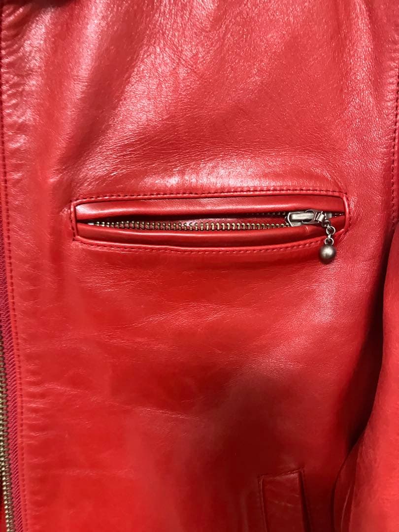 ロンジャン ライダース Liugoo Leathers ホースハイド 馬革レッド