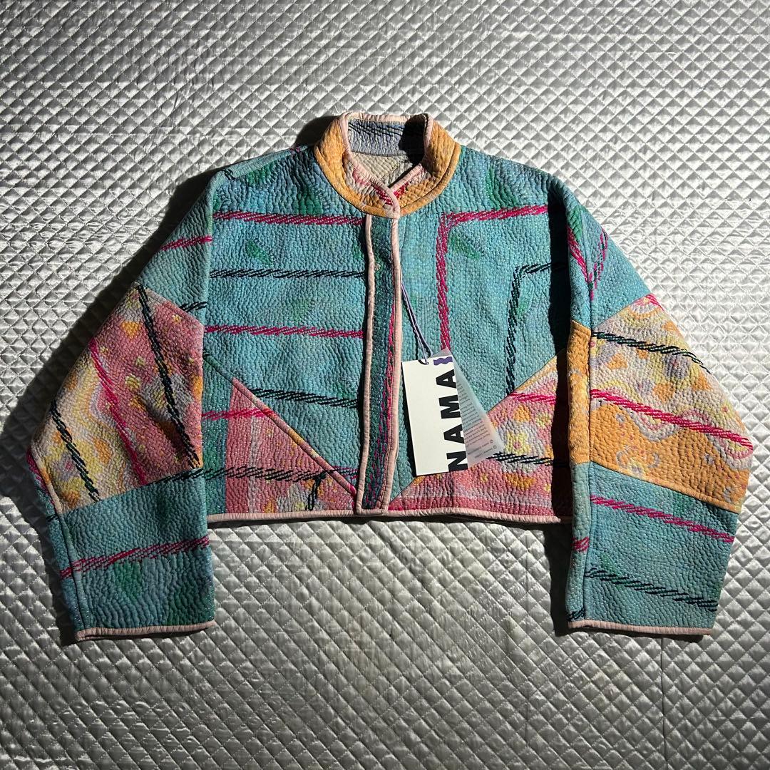 NAMAI クロップドパッチワークカンタジャケット 刺し子 キルト ヴィンテージ