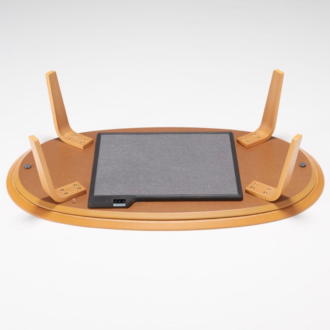 無印良品　テーブル　楕円形こたつ本体　タモ材曲木脚