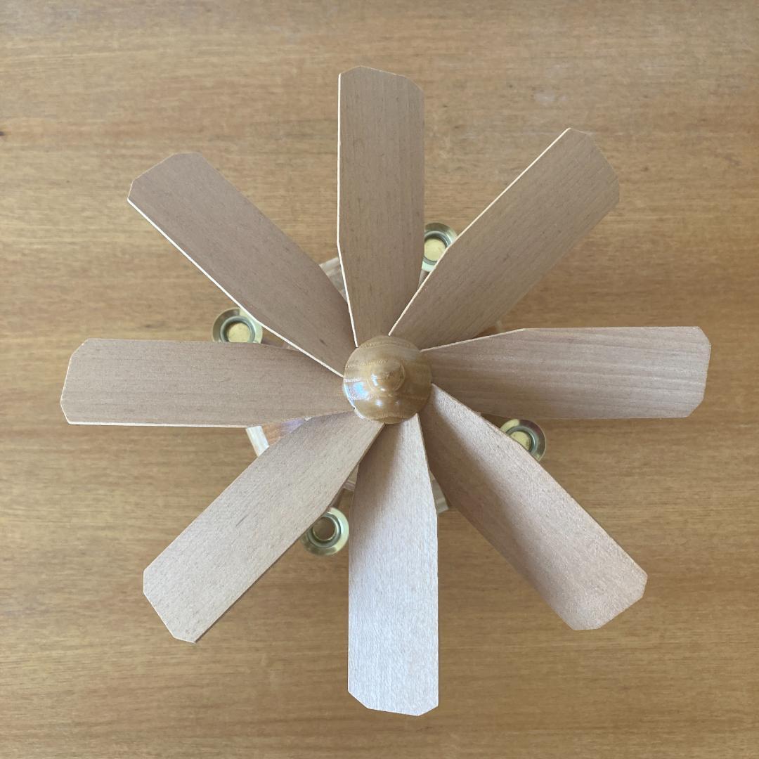 【美品】 ドイツ製 クリスマスピラミッド 聖夜の教会 ウィンドミル