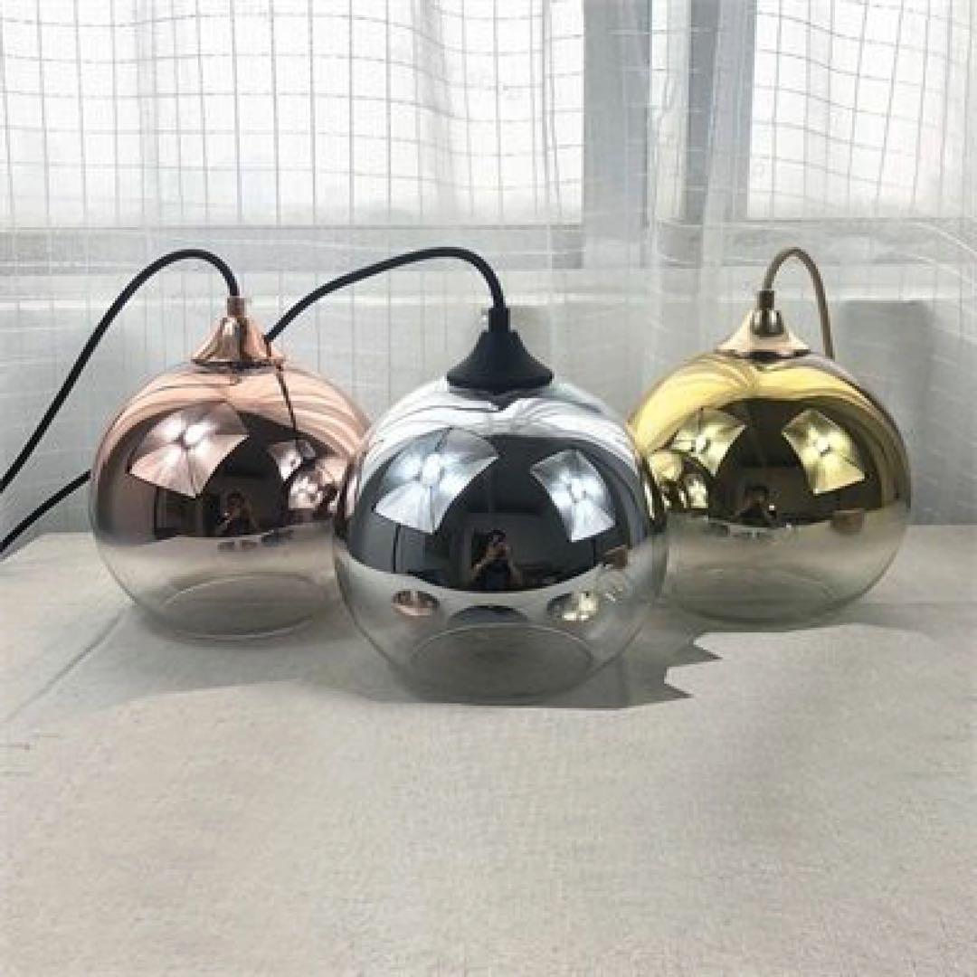 北欧 ペンダントライト(シルバー)×3 引掛シーリング用