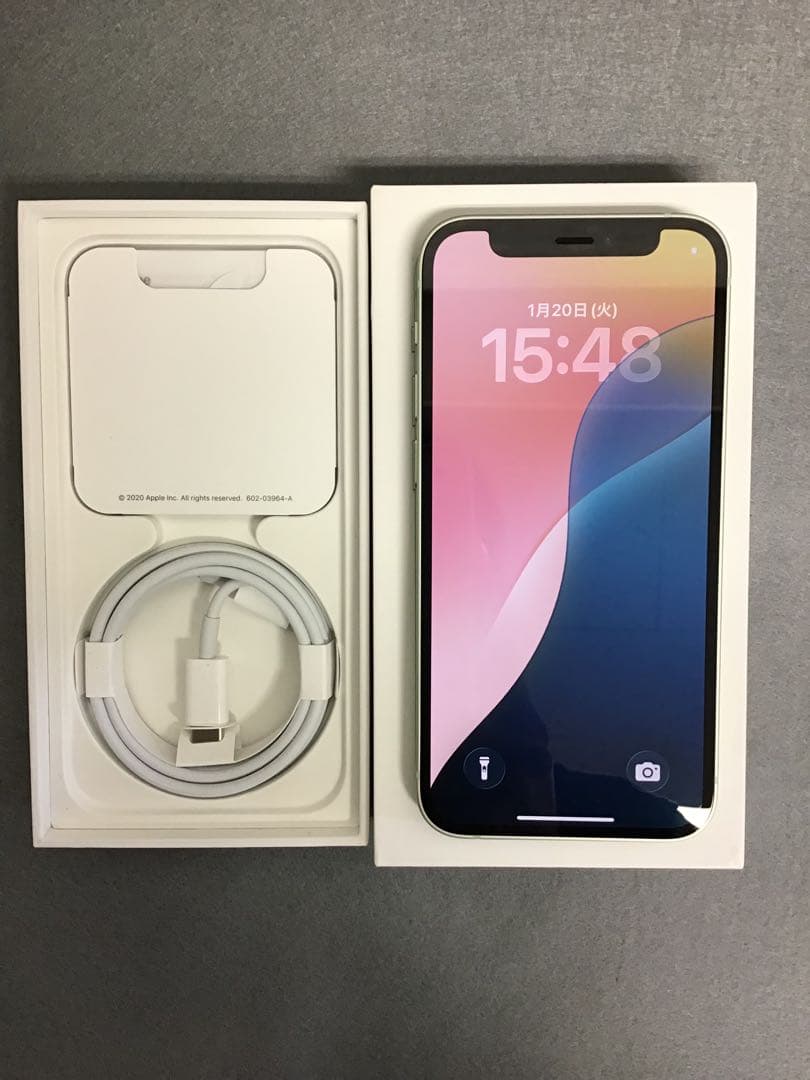 超美品 国内版 SIMフリー　iPhone12mini 64GB グリーン色