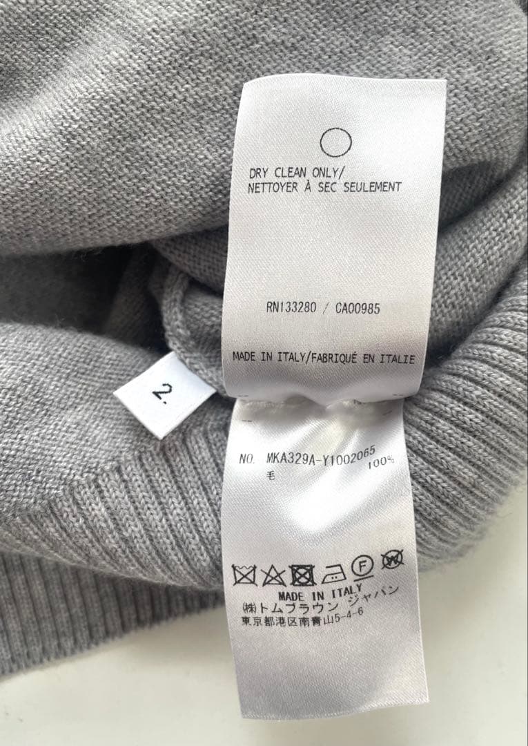 ケ*ン様 THOM BROWNE トムブラウン ウールセーター ニット 2 イタ
