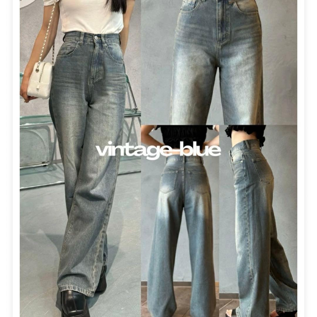 【最終値下げ】　TWWデニム　XS/M vintages-blue