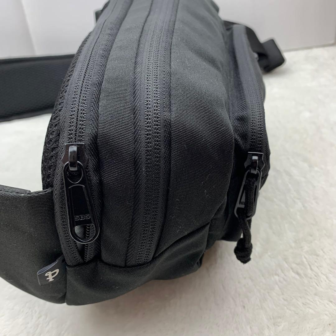 【美品】POMULU ポムル ヒップシート ショルダーバッグ 2way ブラック