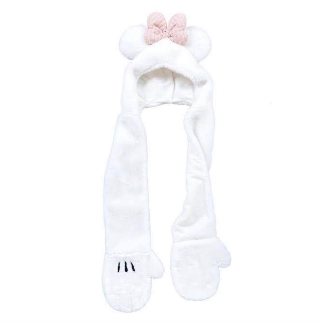 Disney ディズニー ミニーファンキャップ マフラー 手袋