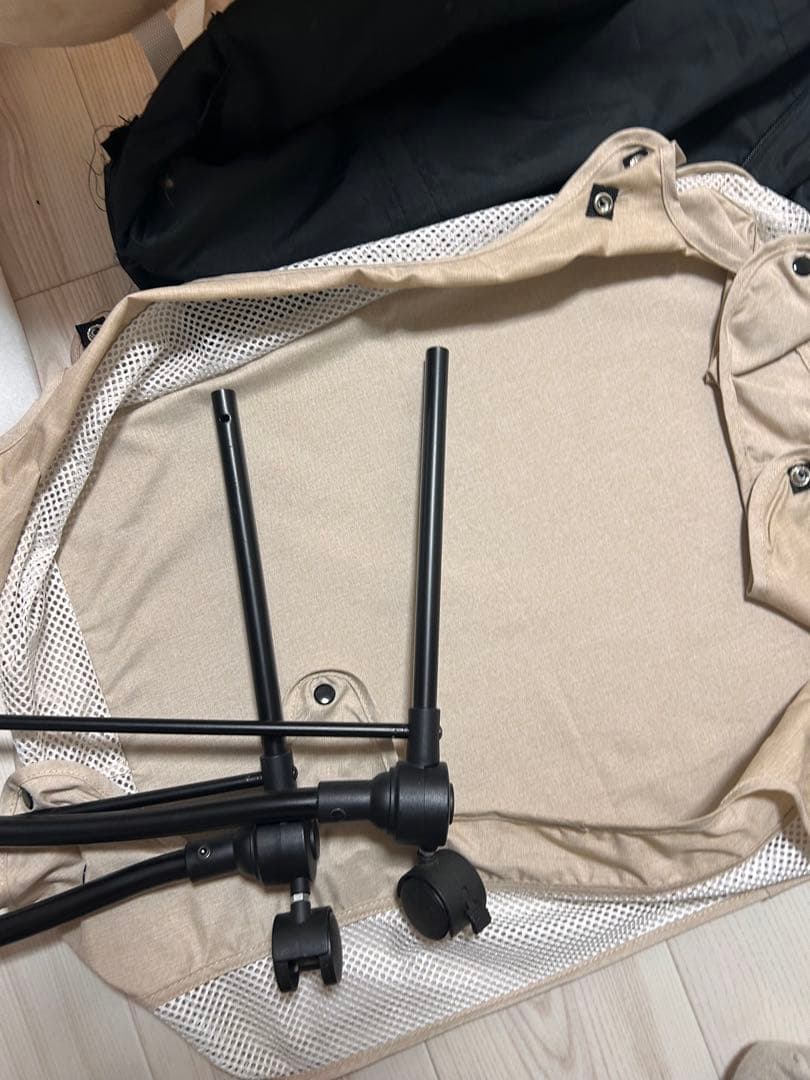 折りたたみ持ち運びベビーベッド ベージュ