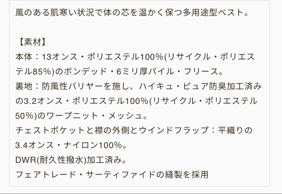 パタゴニア　レトロX ベスト　サイズL ほぼ未使用