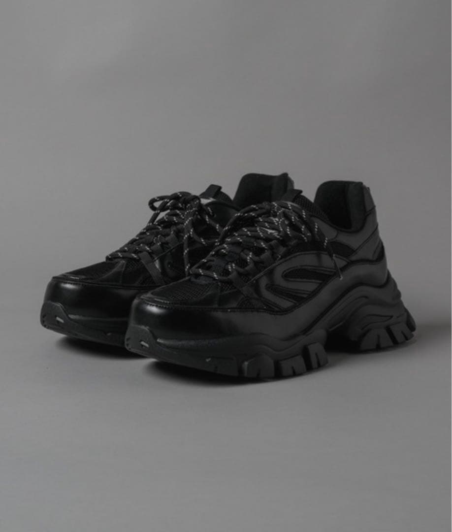 ADAMASTE ランクアッパー　ブラックスニーカー　メンズ