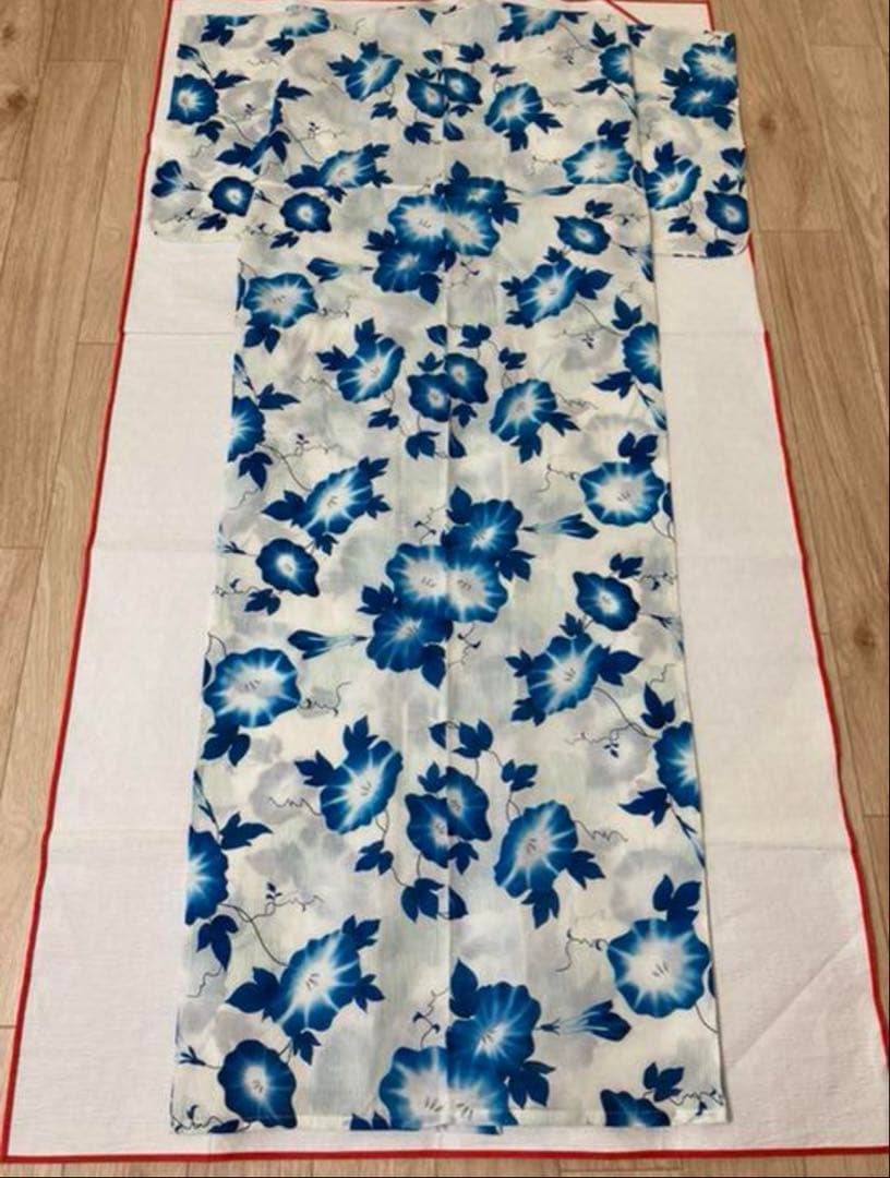 浴衣　朝顔+兵児帯itomi 露草色セット