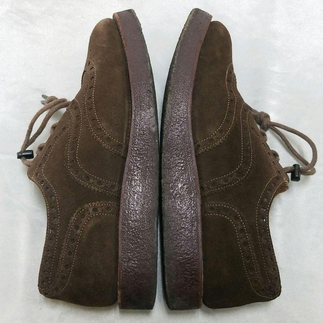 秋冬 Nepco ネプコ ウイングチップ シューズ ラバーソール 茶 英国製