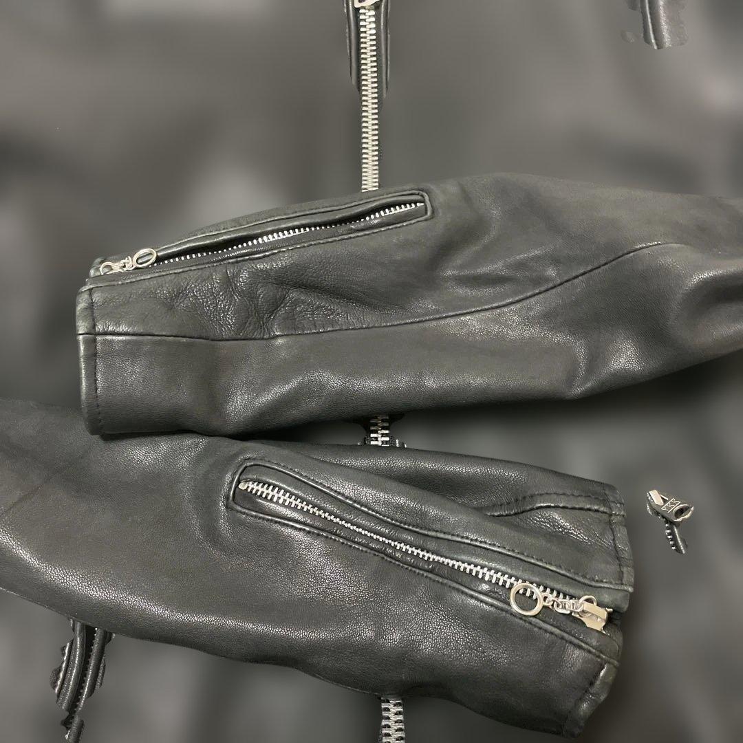 アヴィレックス ラムレザージャケット シングル M