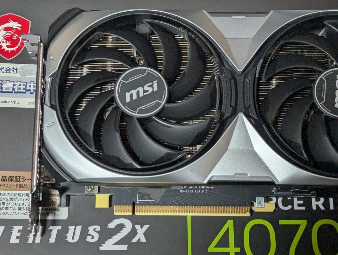MSI GEFORCE RTX4070 12G グラフィックボード