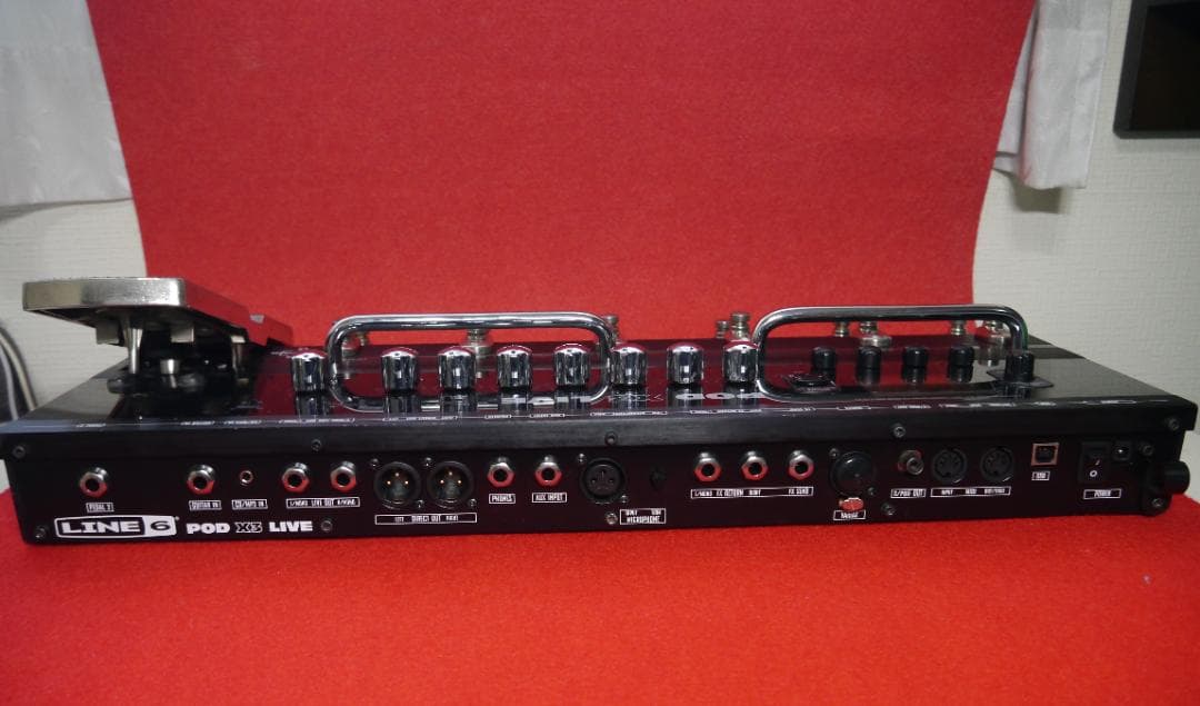 【中古】LINE6 POD X3 LIVEギターエフェクター 純正電源アダプタ付