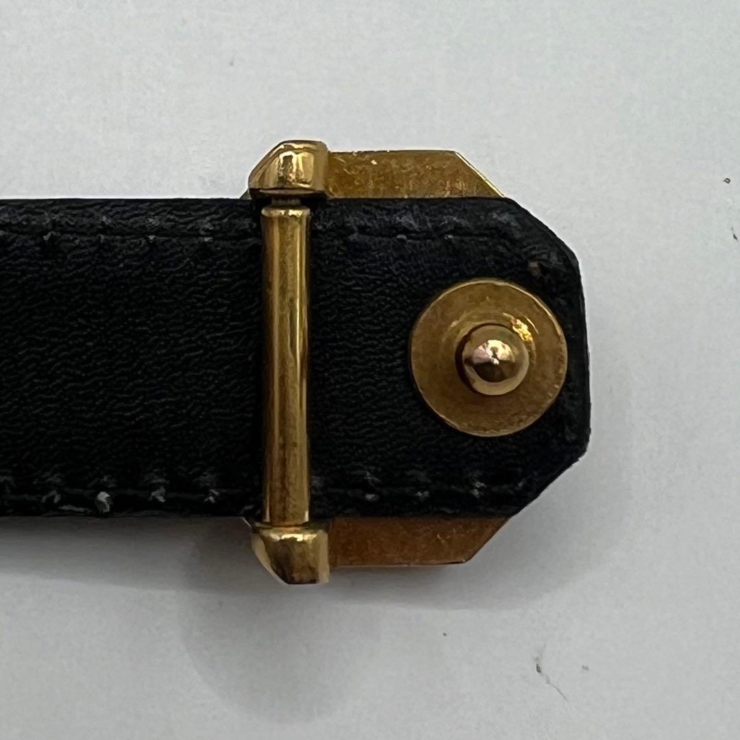 【極美品】シャネル ベルト ココマーク ロゴ 80/32 ブラック レザー