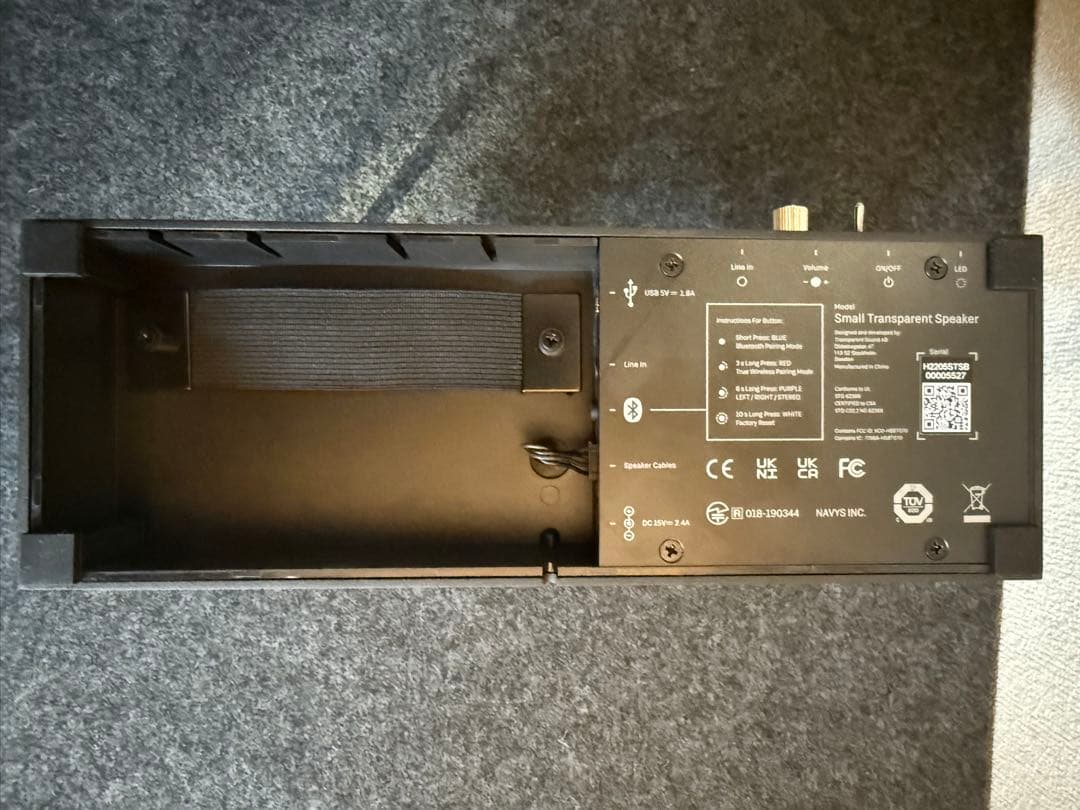 スピーカー・ウーファー Small Transparent Speaker Black