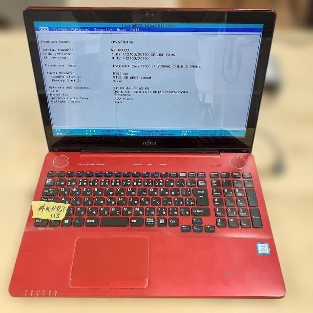 80L0205-05 LIFEBOOK AH77/B1 メモリ8GB/1TB