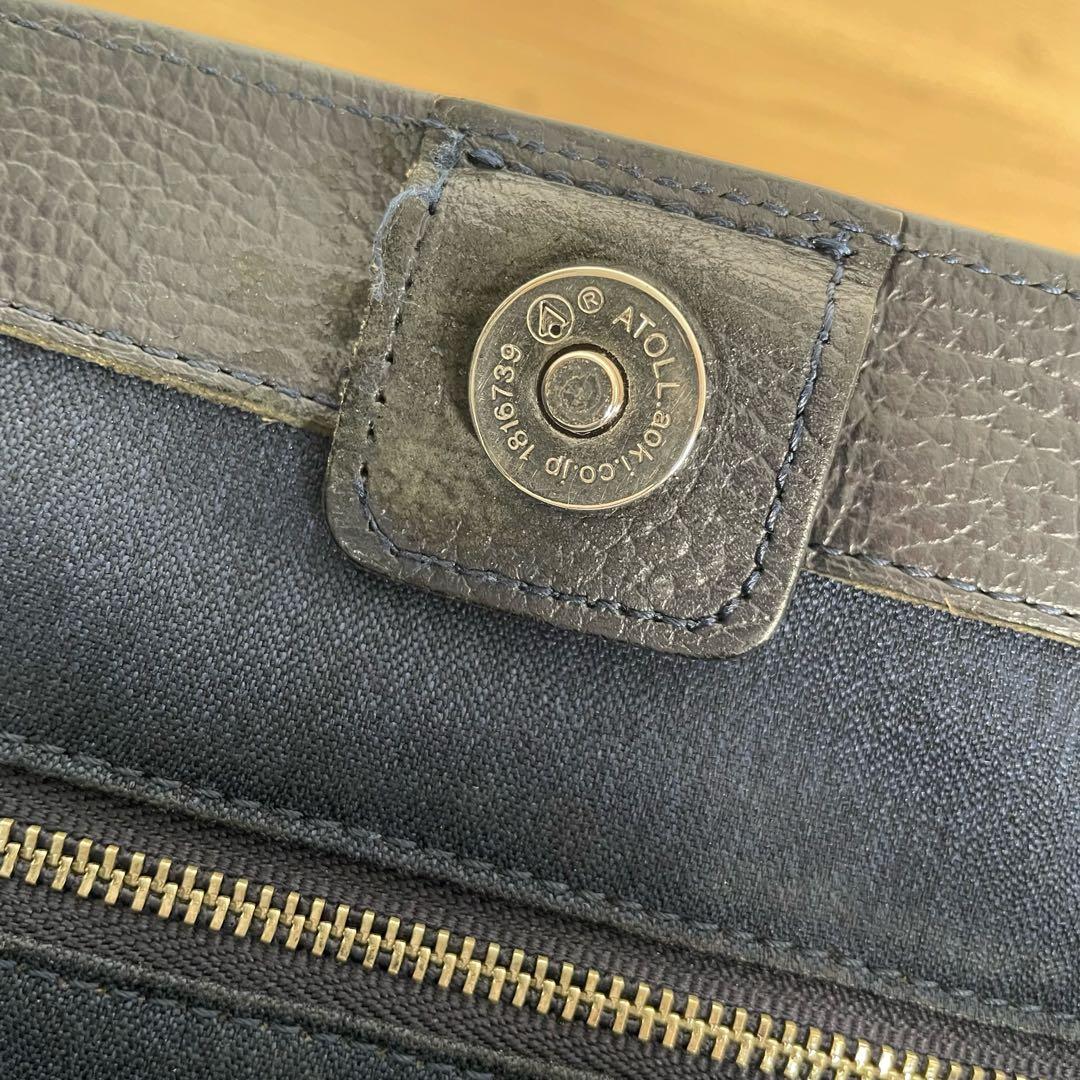 ペッレモルビダ　コローレ　トートバッグ　レザー　ネイビー