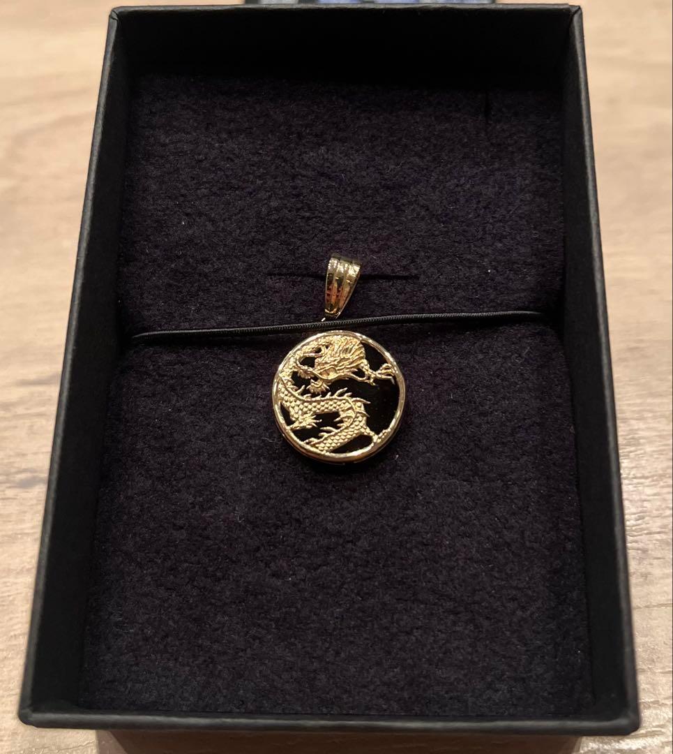 【18金】ドラゴン×オニキスペンダント 18k ペンダントトップ 売り切り