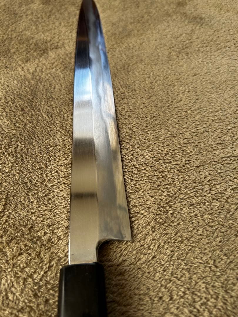 柳刃包丁 36cm 片刃 白二鋼 黒檀柄