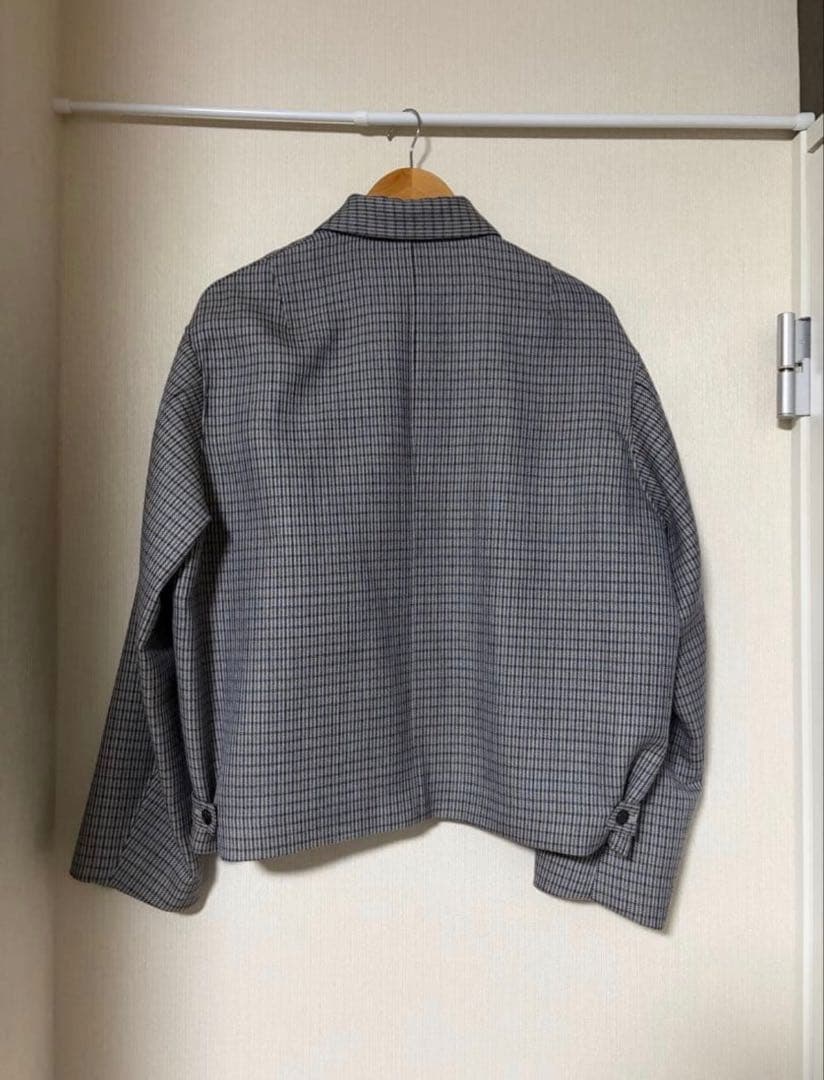 【AURALEE 】DOUBLE FACE CHECK ZIP BLOUSON