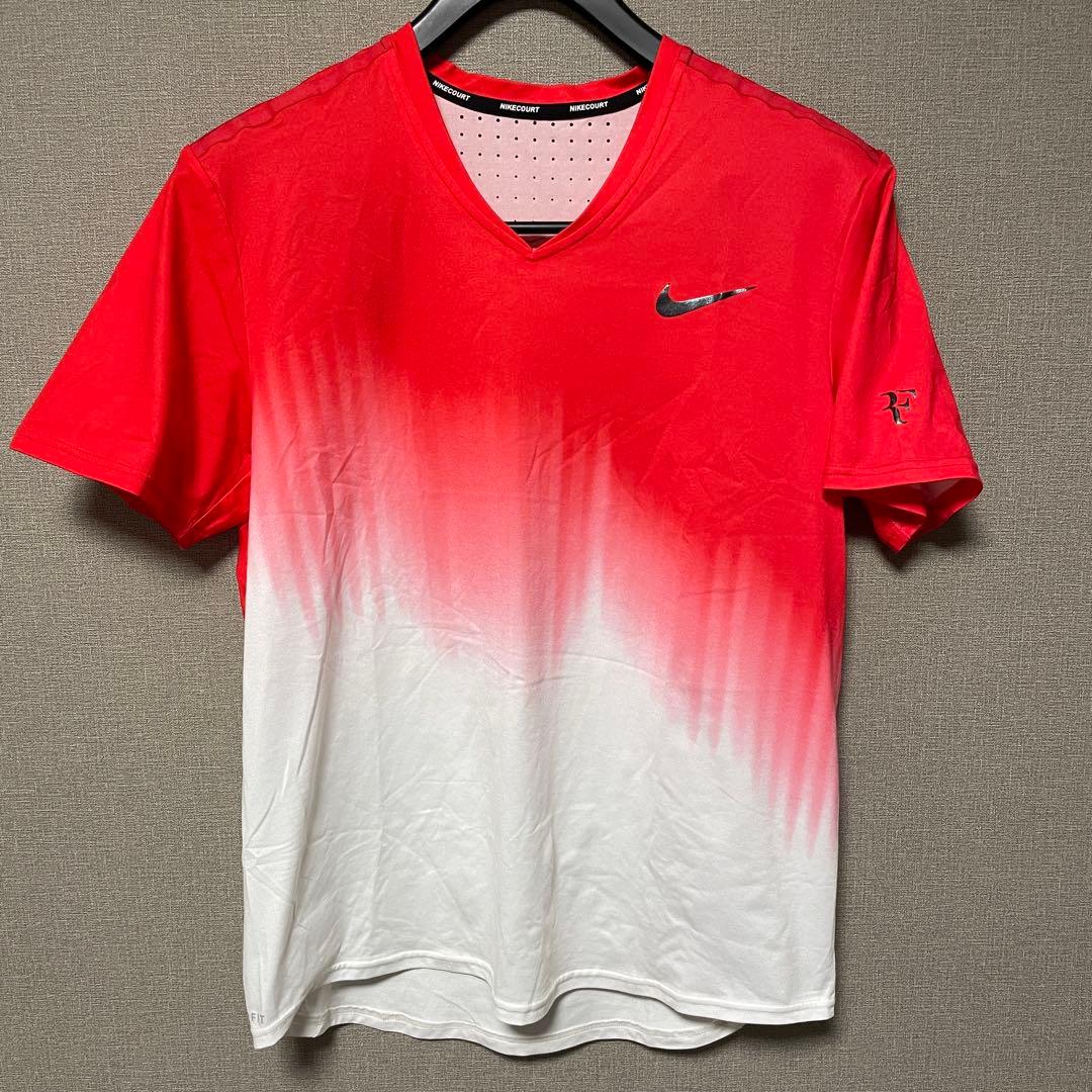 NIKE ナイキ テニス ウェア シャツ フェデラー 赤 レッド レア 希少