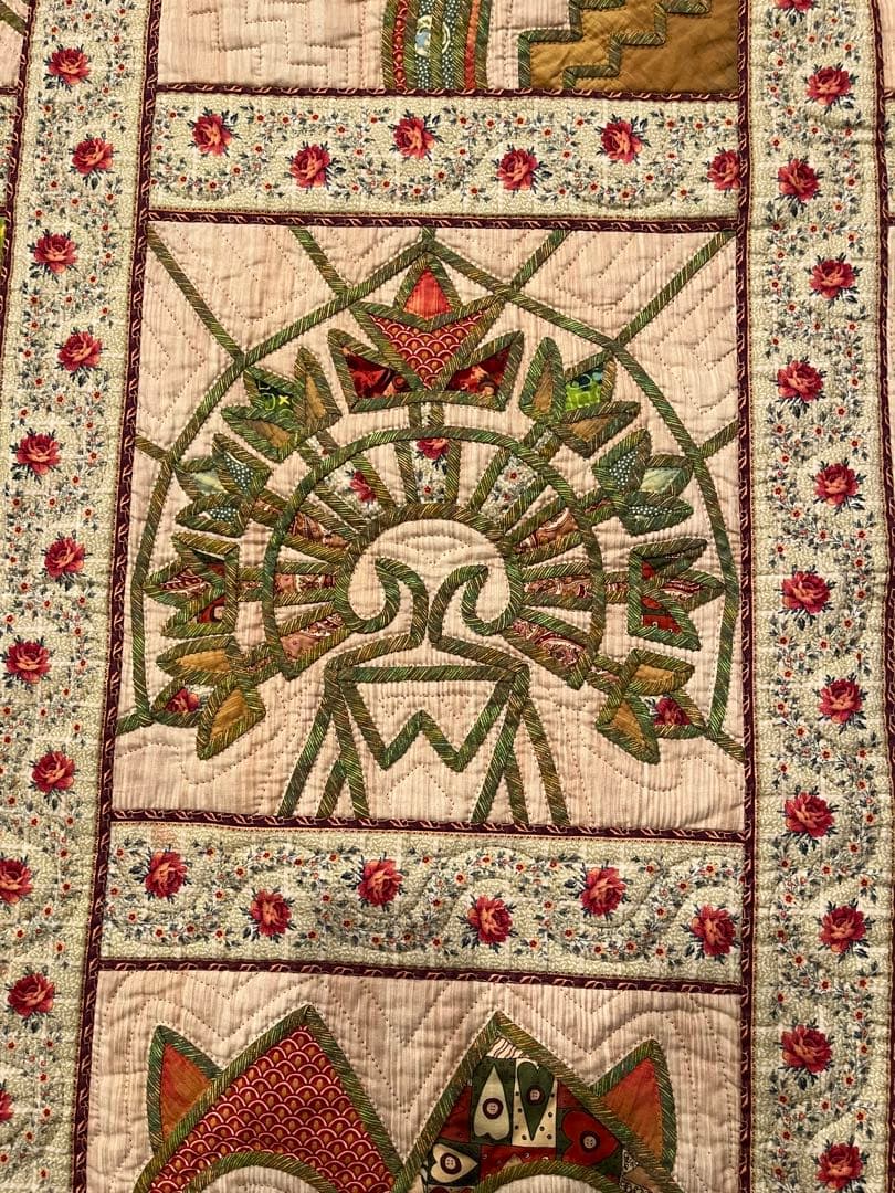 と*ん様 【美品】大型パッチワークキルト 230cm × 157cm