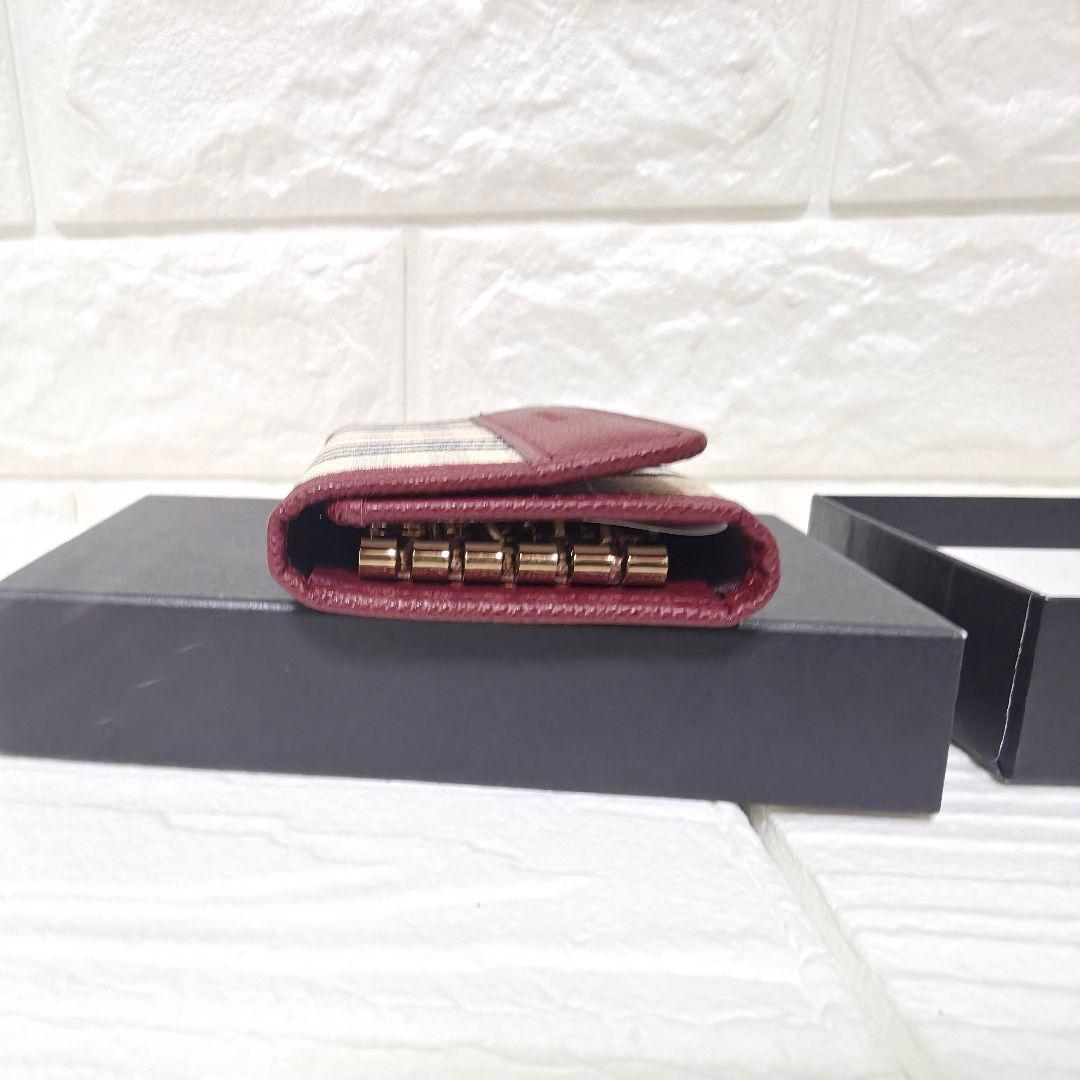 224【未使用品 箱付き】 　バーバリー 5連キーケース ベージュ ノバチェック