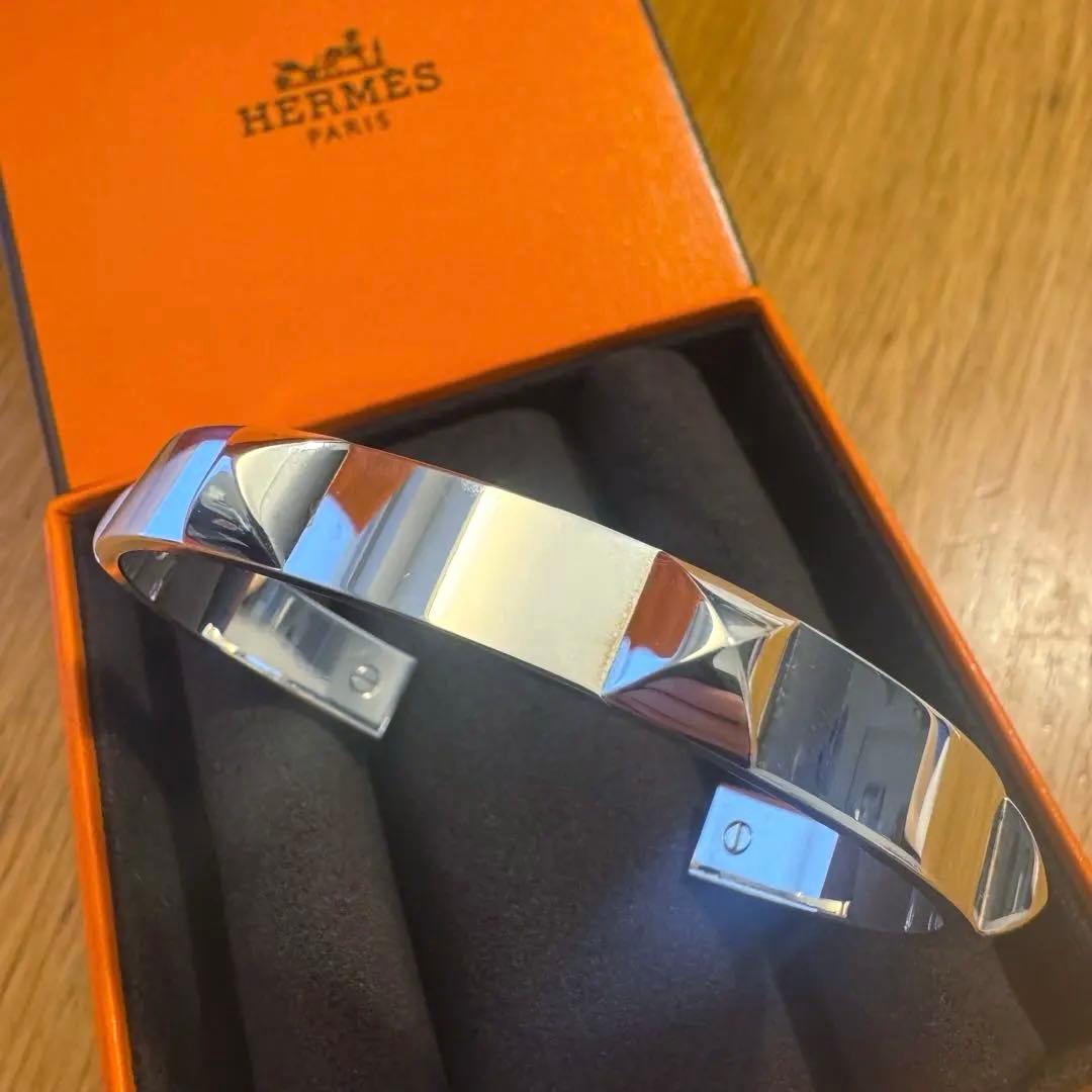 新品 エルメス ミニクルー ブレスレット メンズ クルー・ドゥ・H バングル