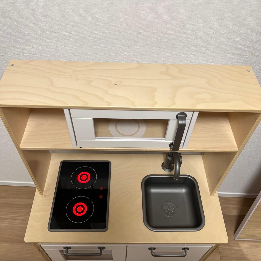 【美品】IKEA おままごとキッチンDUKTIG ホワイト　イケア　送料込
