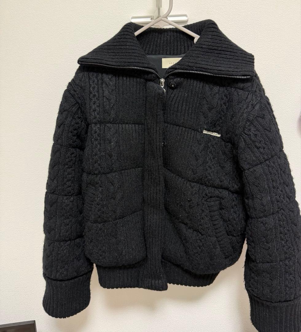ジャケット・アウター andmary Mary quilting knit jacket black