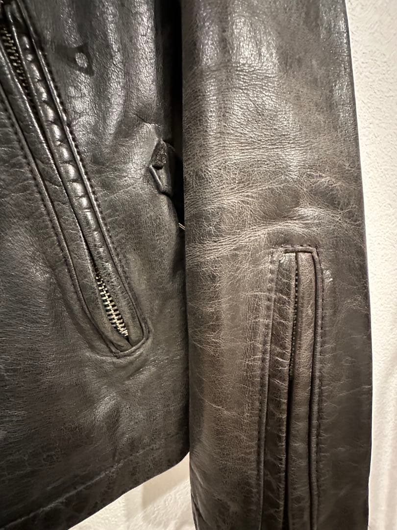 【稀少】キャサリンハムネット　アーカイブレザーライダース　フェード00s 黒