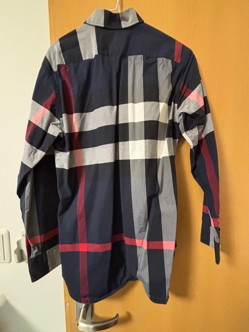 BURBERRY 長袖シャツ ネイビー チェック柄