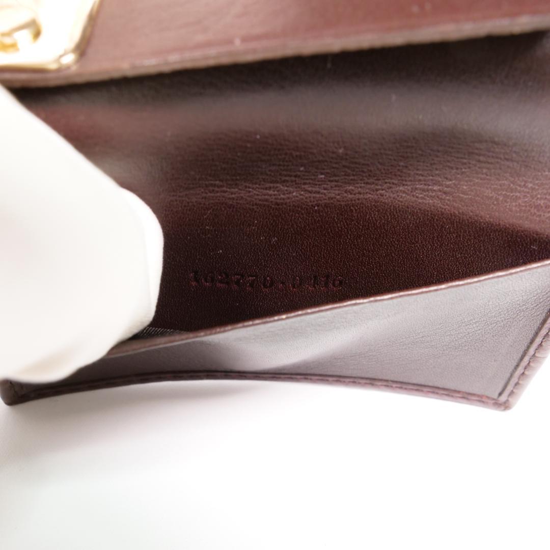 極美品✨グッチ キーケース シマ リボン 6連 GG レザー ブラウン