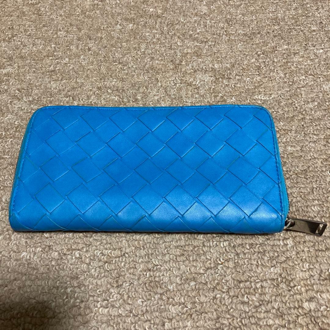 ボッテガ・ヴェネタ 長財布 水色