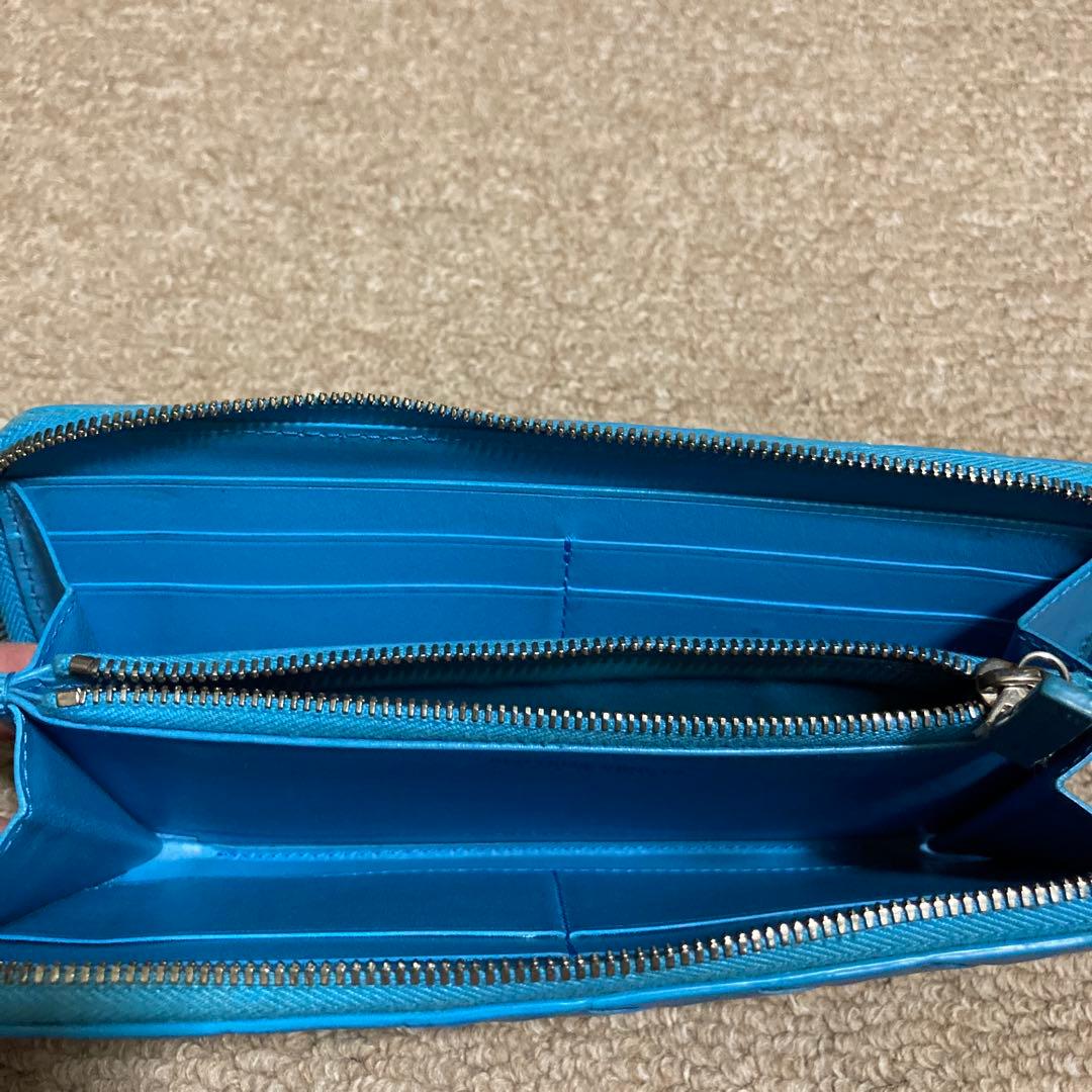 ボッテガ・ヴェネタ 長財布 水色