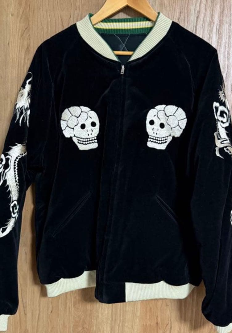 2025 別珍スカジャン 蛇髑髏 スネーク＆スカル　TT15666