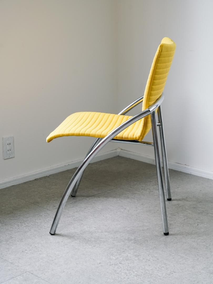 vintage postmodern チェア アノニマス レトロポップ イエロー