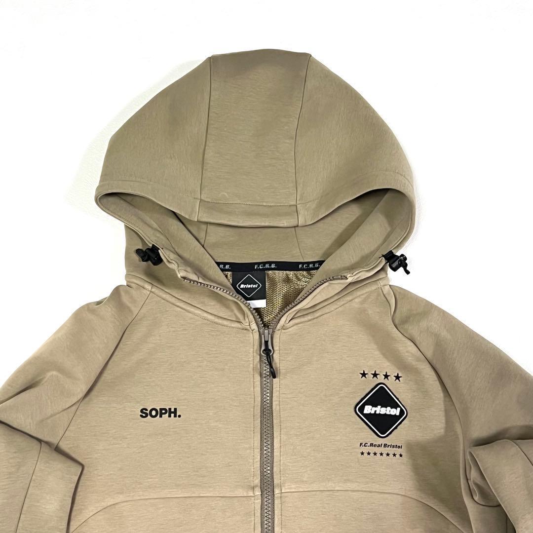 FCRB ベンチレーションフーディ ジップアップフーディ ベージュ S