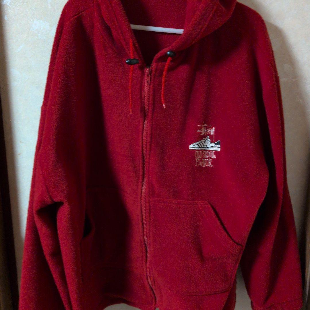 【超激レア】USA製　90sオールドステューシー全刺繍　フリースジャケット