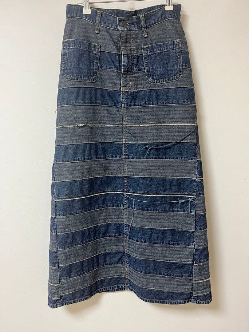 ヒステリックグラマー スクラッチロングデニムスカート