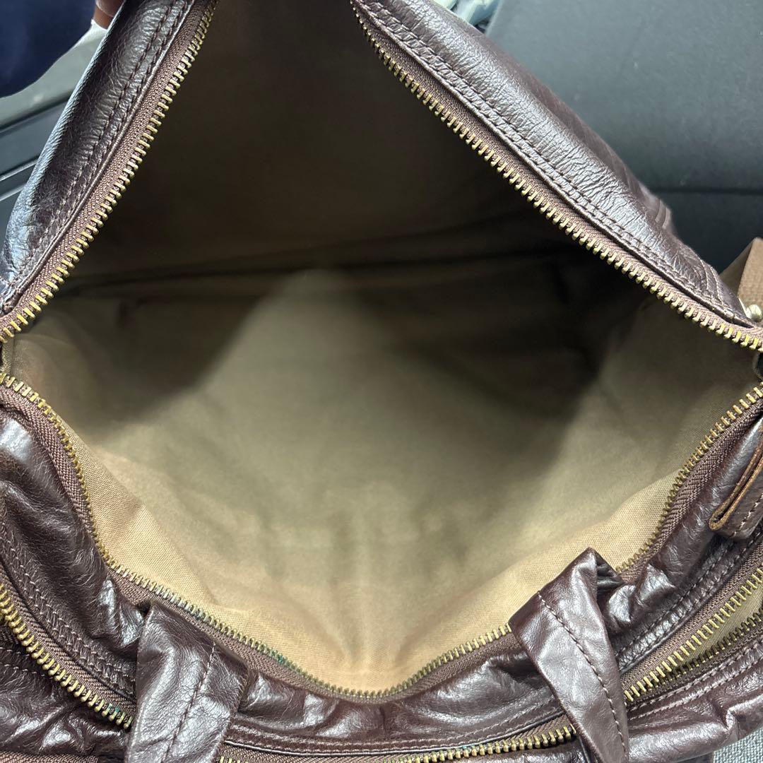 beau dessin ダークブラウン レザー ビジネスバッグ